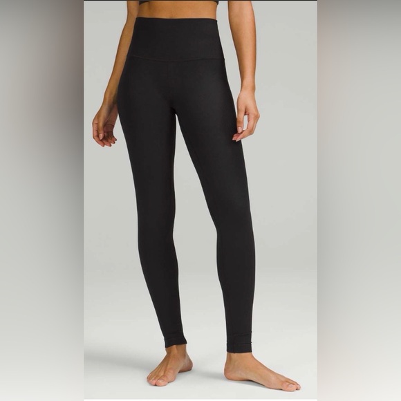 NWOT Lululemon Align Ribbed High-Rise Pant 28" Black - Picture 3 of 6